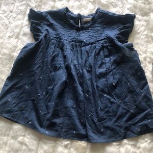 A.N.A. Blue Cotton Top - size Large